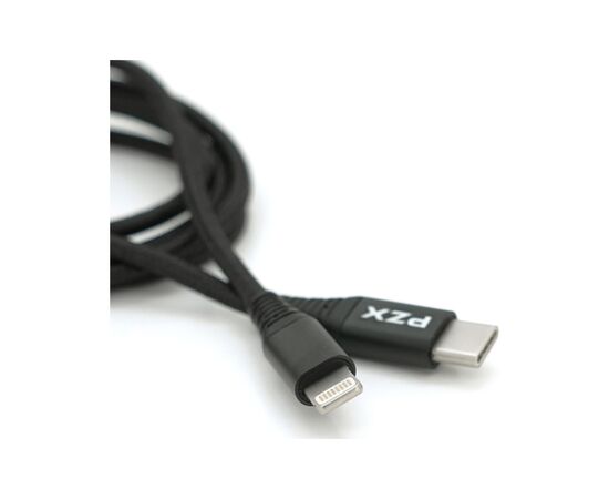 Дата кабель USB-C to Lightning 1.2m 2.1A black PZX (YT-PZX/V-109-M+L/B), изображение 3 Дата кабель USB-C to Lightning 1.2m 2.1A black PZX (YT-PZX/V-109-M+L/B), изображение 3