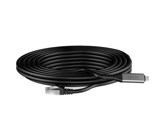 Дата кабель USB-C to RJ45 Ethernet 2.0m CAT6A S/FTP 1Gbps LSZH Digitus (AK-300601-020-S), изображение 3 Дата кабель USB-C to RJ45 Ethernet 2.0m CAT6A S/FTP 1Gbps LSZH Digitus (AK-300601-020-S), изображение 3
