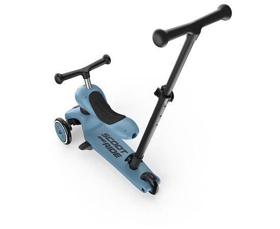 Самокат Scoot&Ride Highwaykick-1 Push and Go сіро-синій (SR-240527-STEEL), изображение 3 Самокат Scoot&Ride Highwaykick-1 Push and Go сіро-синій (SR-240527-STEEL), изображение 3