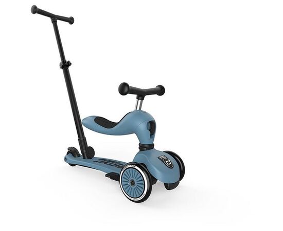 Самокат Scoot&Ride Highwaykick-1 Push and Go сіро-синій (SR-240527-STEEL), изображение 4 Самокат Scoot&Ride Highwaykick-1 Push and Go сіро-синій (SR-240527-STEEL), изображение 4