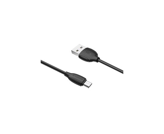 Дата кабель USB 2.0 AM to Micro 5P 1.0m 2.4A black BOROFONE (6931474701770)