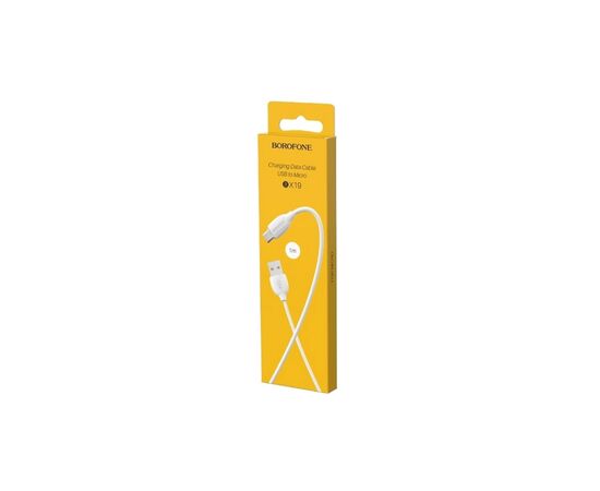 Дата кабель USB 2.0 AM to Micro 5P 1.0m 2.4A white BOROFONE (6931474701787), изображение 3 Дата кабель USB 2.0 AM to Micro 5P 1.0m 2.4A white BOROFONE (6931474701787), изображение 3