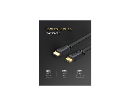 Кабель мультимедийный HDMI M to HDMI M 1.5m Ugreen (UGR-50819), изображение 2 Кабель мультимедийный HDMI M to HDMI M 1.5m Ugreen (UGR-50819), изображение 2