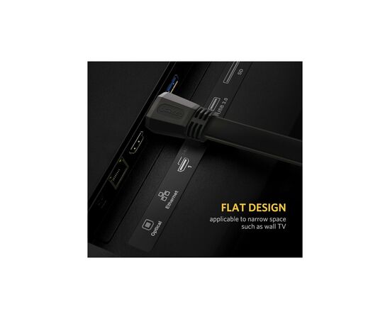 Кабель мультимедийный HDMI M to HDMI M 5.0m Ugreen (UGR-50821), изображение 3 Кабель мультимедийный HDMI M to HDMI M 5.0m Ugreen (UGR-50821), изображение 3