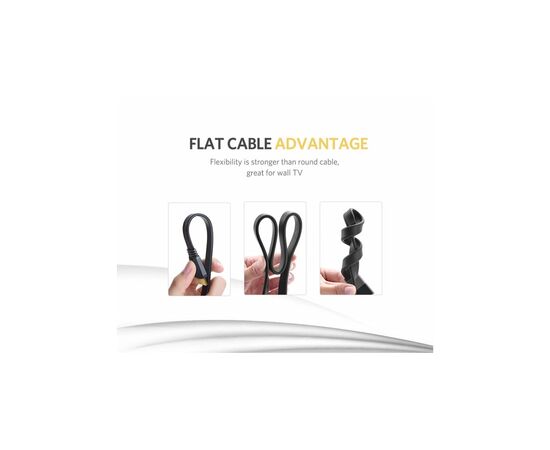 Кабель мультимедийный HDMI M to HDMI M 5.0m Ugreen (UGR-50821), изображение 4 Кабель мультимедийный HDMI M to HDMI M 5.0m Ugreen (UGR-50821), изображение 4