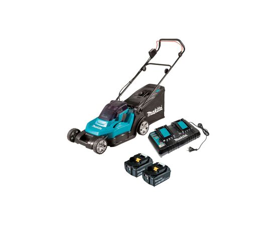 Газонокосарка Makita LXT, 18V+18V,,2x5Ah, DC18RD, 430мм (DLM432PT2)