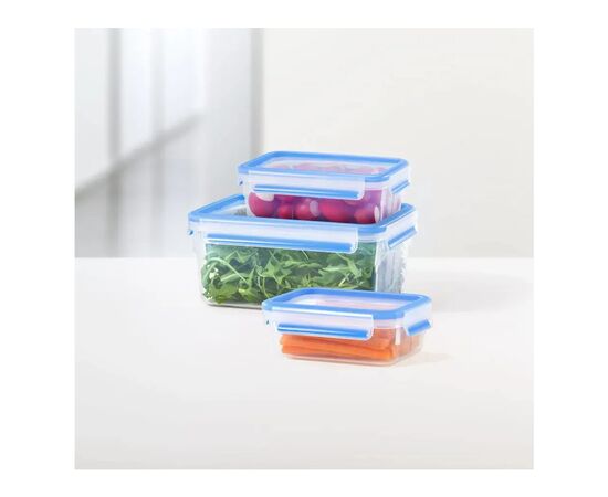 Харчовий контейнер Tefal Master Seal набір 5 шт, прозорий, синій (K3029012), зображення 5 Харчовий контейнер Tefal Master Seal набір 5 шт, прозорий, синій (K3029012), зображення 5