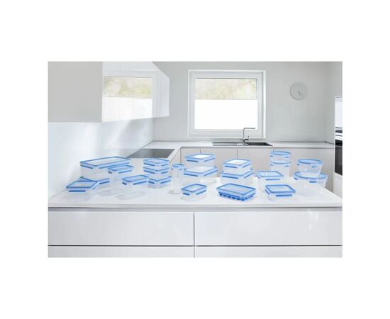 Харчовий контейнер Tefal Master Seal набір 5 шт, прозорий, синій (K3029012), зображення 6 Харчовий контейнер Tefal Master Seal набір 5 шт, прозорий, синій (K3029012), зображення 6