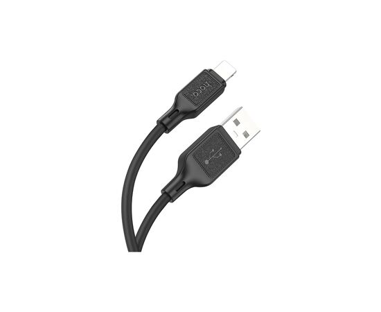 Дата кабель USB 2.0 AM to Lightning 1.0m silicone black HOCO (6931474788405), изображение 2 Дата кабель USB 2.0 AM to Lightning 1.0m silicone black HOCO (6931474788405), изображение 2