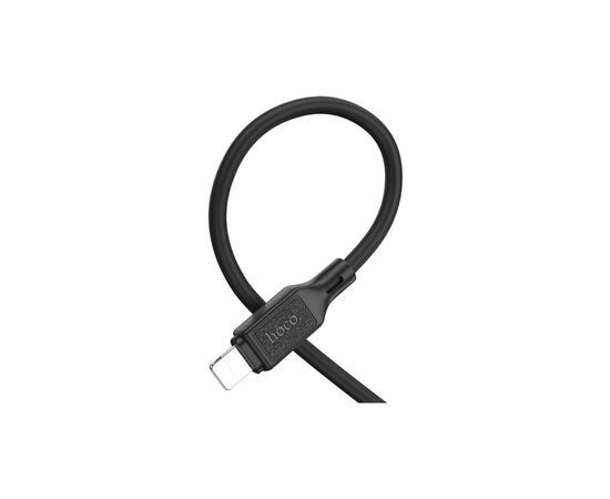 Дата кабель USB 2.0 AM to Lightning 1.0m silicone black HOCO (6931474788405), изображение 3 Дата кабель USB 2.0 AM to Lightning 1.0m silicone black HOCO (6931474788405), изображение 3