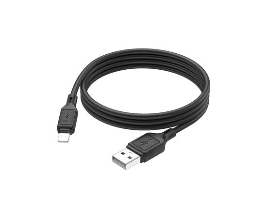 Дата кабель USB 2.0 AM to Lightning 1.0m silicone black HOCO (6931474788405), изображение 4 Дата кабель USB 2.0 AM to Lightning 1.0m silicone black HOCO (6931474788405), изображение 4