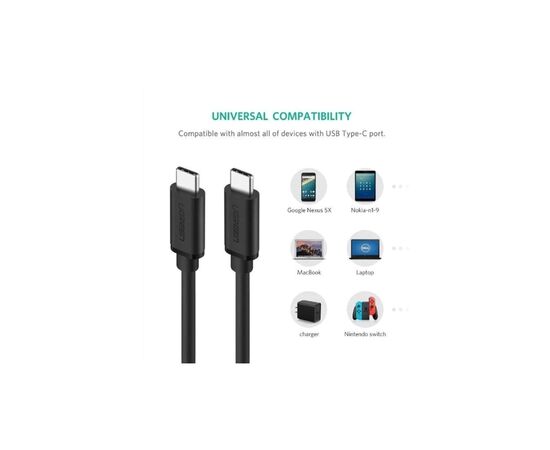 Дата кабель USB-C to USB-C 2.0m Ugreen (UGR-10306), изображение 3 Дата кабель USB-C to USB-C 2.0m Ugreen (UGR-10306), изображение 3