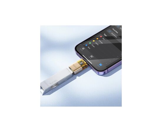 Переходник OTG USB 3.0 AF to Lightning Black HOCO (6942007647151), изображение 4 Переходник OTG USB 3.0 AF to Lightning Black HOCO (6942007647151), изображение 4