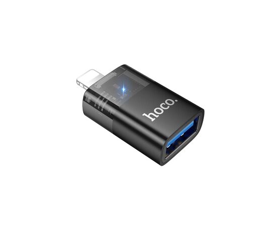 Дата кабель OTG USB 3.0 AF to Lightning Black HOCO (6942007647151)