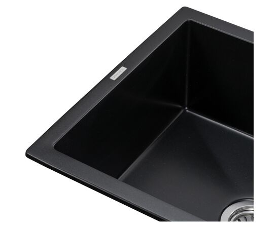 Мойка кухонная GRANADO NAVIA black shine з сифоном (775*495mm.) (gr3801), изображение 3 Мойка кухонная GRANADO NAVIA black shine з сифоном (775*495mm.) (gr3801), изображение 3