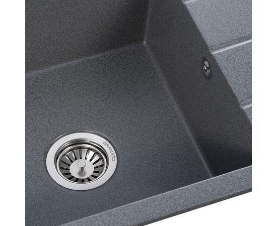 Мойка кухонная GRANADO NAVIA grafito з сифоном (775*495mm.) (gr3809), изображение 5 Мойка кухонная GRANADO NAVIA grafito з сифоном (775*495mm.) (gr3809), изображение 5