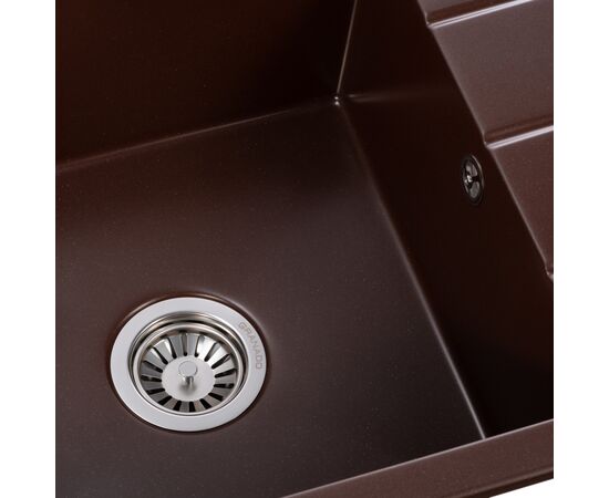 Мойка кухонная GRANADO NAVIA marron з сифоном (775*495mm.) (gr3806), изображение 5 Мойка кухонная GRANADO NAVIA marron з сифоном (775*495mm.) (gr3806), изображение 5