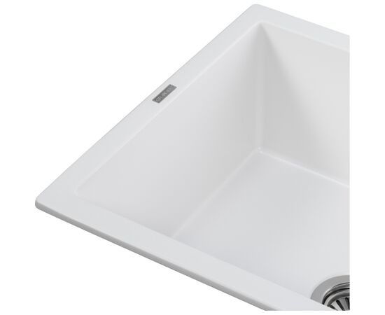 Мойка кухонная GRANADO NAVIA white з сифоном (775*495mm.) (gr3805), изображение 3 Мойка кухонная GRANADO NAVIA white з сифоном (775*495mm.) (gr3805), изображение 3