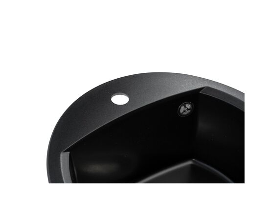 Мойка кухонная GRANADO RONDA black shine з сифоном (470*490mm.) (gr2201), изображение 5 Мойка кухонная GRANADO RONDA black shine з сифоном (470*490mm.) (gr2201), изображение 5