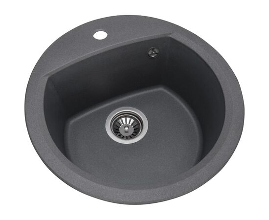 Мойка кухонная GRANADO RONDA grafito з сифоном (470*490mm.) (gr2209), изображение 2