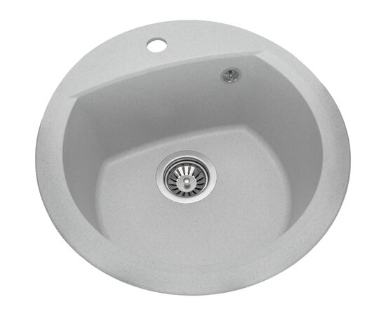 Мойка кухонная GRANADO RONDA gris з сифоном (470*490mm.) (gr2208), изображение 2 Мойка кухонная GRANADO RONDA gris з сифоном (470*490mm.) (gr2208), изображение 2