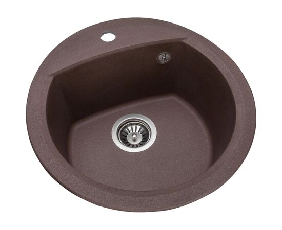 Мойка кухонная GRANADO RONDA marron з сифоном (470*490mm.) (gr2206), изображение 2