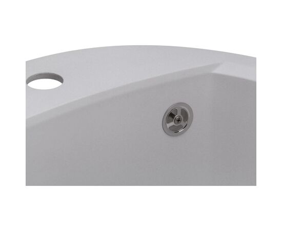 Мойка кухонная GRANADO RONDA white з сифоном (470*490mm.) (gr2205), изображение 6 Мойка кухонная GRANADO RONDA white з сифоном (470*490mm.) (gr2205), изображение 6