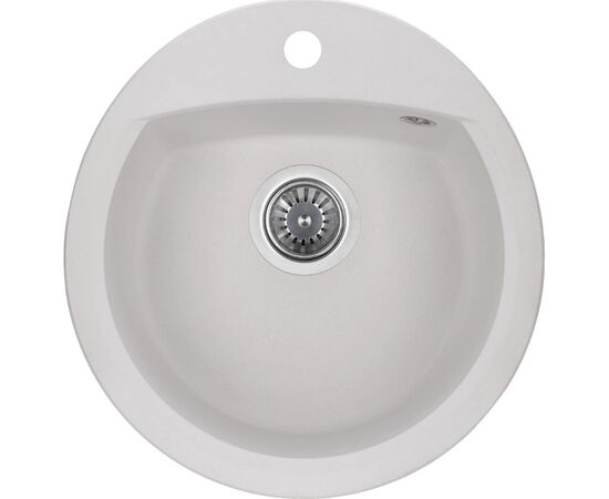 Мойка кухонная GRANADO RONDA white з сифоном (470*490mm.) (gr2205)