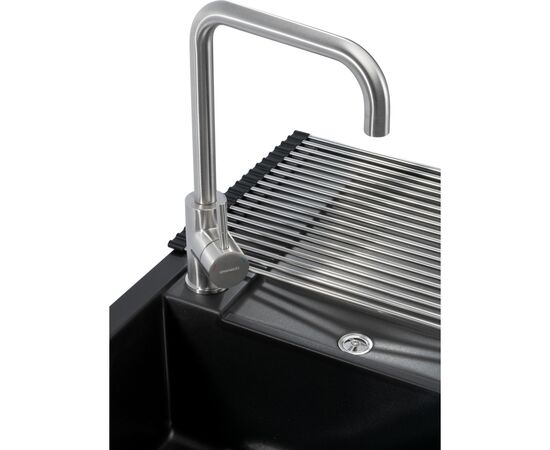 Мойка кухонная GRANADO комплект VALENCIA black shine_чаша ліворуч (ksg0701L), изображение 4 Мойка кухонная GRANADO комплект VALENCIA black shine_чаша ліворуч (ksg0701L), изображение 4