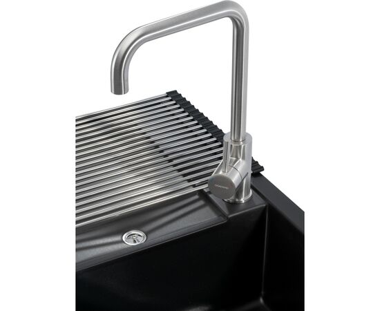 Мийка кухонна GRANADO комплект VALENCIA black shine_чаша праворуч (ksg0701R), зображення 4 Мийка кухонна GRANADO комплект VALENCIA black shine_чаша праворуч (ksg0701R), зображення 4