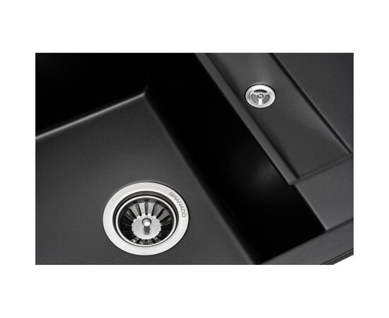 Мийка кухонна GRANADO комплект VALENCIA black shine_чаша праворуч (ksg0701R), зображення 6 Мийка кухонна GRANADO комплект VALENCIA black shine_чаша праворуч (ksg0701R), зображення 6