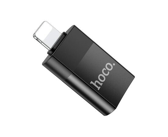 Переходник UA17 Lightning M to USB F USB2.0 no data transfer Black HOCO (6931474761989), изображение 2 Переходник UA17 Lightning M to USB F USB2.0 no data transfer Black HOCO (6931474761989), изображение 2