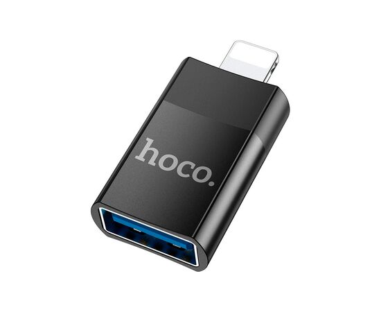 Переходник UA17 Lightning M to USB F USB2.0 no data transfer Black HOCO (6931474761989)