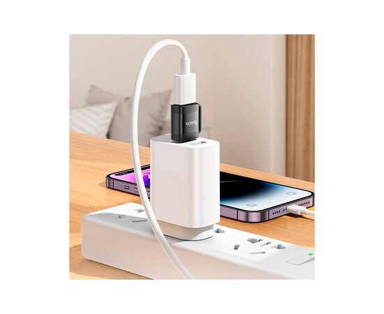 Переходник UA31C USB-C M to USB F OTG Black HOCO (6942007628129), изображение 5 Переходник UA31C USB-C M to USB F OTG Black HOCO (6942007628129), изображение 5