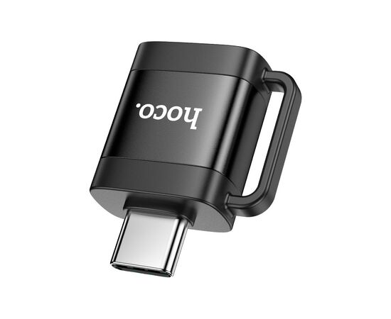 Переходник UA31C USB-C M to USB F OTG Black HOCO (6942007628129)