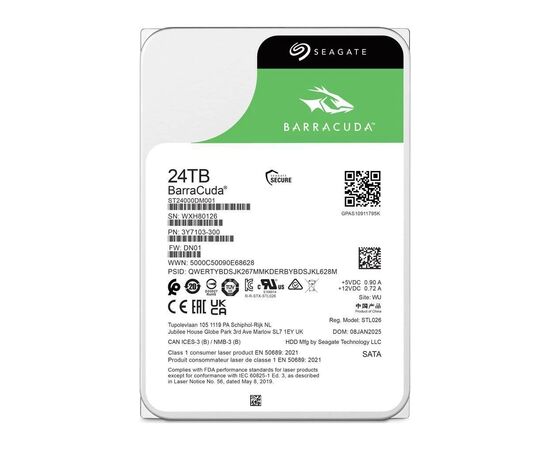 Жесткий диск 3.5" 24TB Seagate (ST24000DM001), изображение 4 Жесткий диск 3.5" 24TB Seagate (ST24000DM001), изображение 4