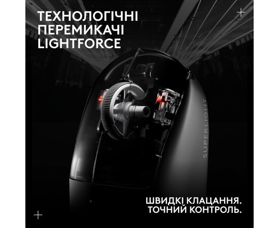 Мышка Logitech G Pro X Superlight 2 Lightspeed Wireless Black (910-006630), изображение 5 Мышка Logitech G Pro X Superlight 2 Lightspeed Wireless Black (910-006630), изображение 5