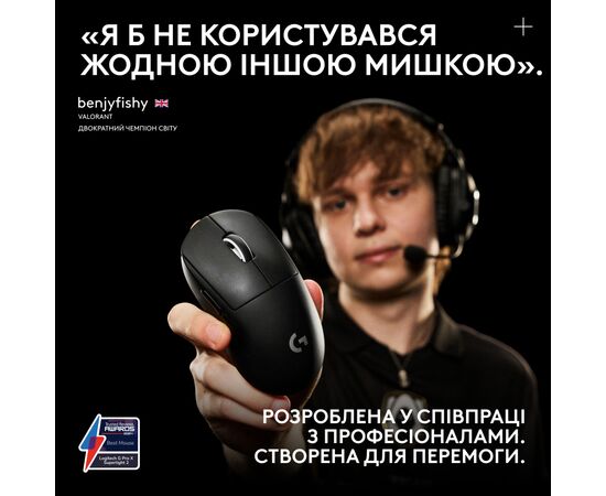 Мышка Logitech G Pro X Superlight 2 Lightspeed Wireless Black (910-006630), изображение 7 Мышка Logitech G Pro X Superlight 2 Lightspeed Wireless Black (910-006630), изображение 7