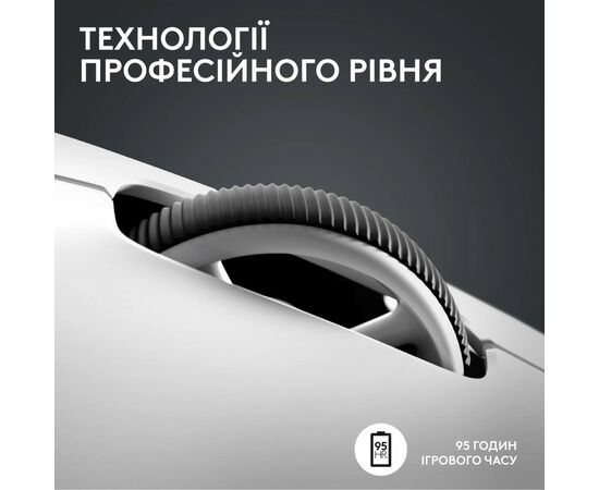 Мишка Logitech G Pro X Superlight 2 Lightspeed Wireless White (910-006638), зображення 9 Мишка Logitech G Pro X Superlight 2 Lightspeed Wireless White (910-006638), зображення 9