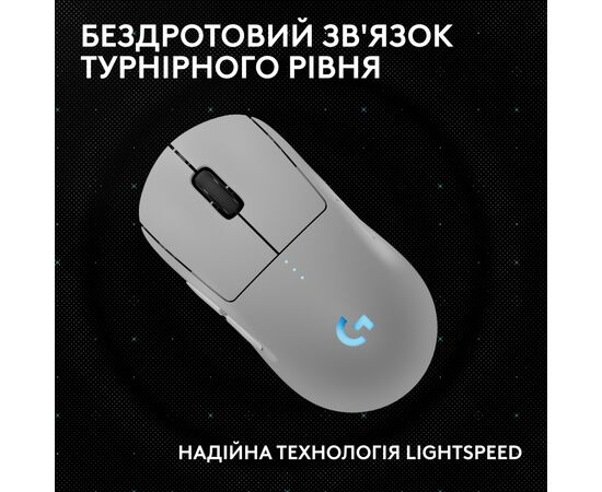 Мышка Logitech G Pro 2 Lightspeed Wireless White (910-007302), изображение 5 Мышка Logitech G Pro 2 Lightspeed Wireless White (910-007302), изображение 5