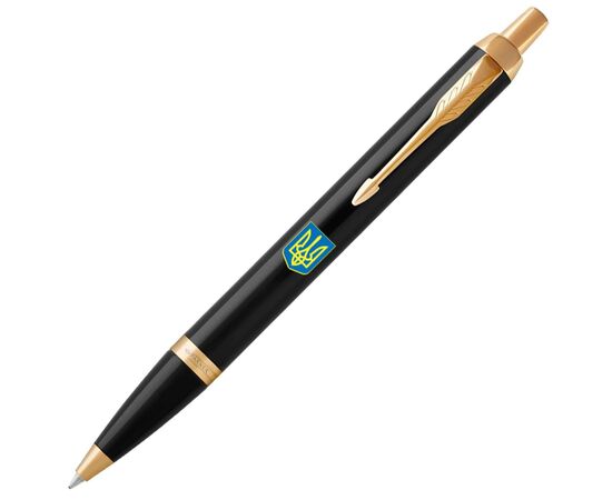 Ручка шариковая Parker IM 17 УКРАИНА Black GT BP Герб Украины син-жовтий (22032_T0076u), изображение 3 Ручка шариковая Parker IM 17 УКРАИНА Black GT BP Герб Украины син-жовтий (22032_T0076u), изображение 3