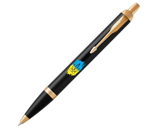 Ручка шариковая Parker IM 17 UKRAINE Black GT BP Трезубец фигурный на фоне флага + блокнот+подар.упаковка GIFT24 (22032b24_T1026u), изображение 4 Ручка шариковая Parker IM 17 UKRAINE Black GT BP Трезубец фигурный на фоне флага + блокнот+подар.упаковка GIFT24 (22032b24_T1026u), изображение 4