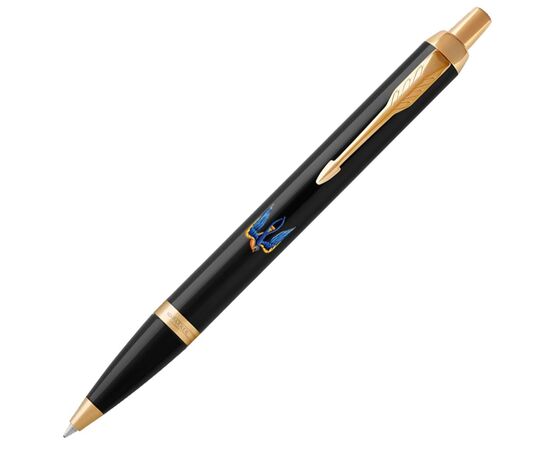 Ручка шариковая Parker IM 17 UKRAINE Black GT BP Трезубец-ласточка (22032_T1230u), изображение 3 Ручка шариковая Parker IM 17 UKRAINE Black GT BP Трезубец-ласточка (22032_T1230u), изображение 3