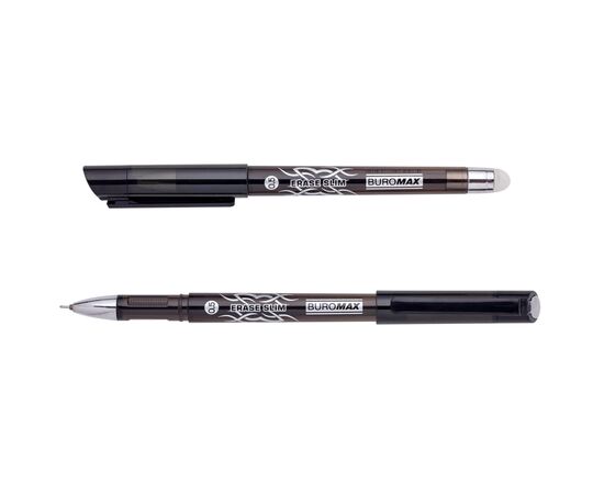 Ручка гелева Buromax Erase Slim Пиши-стирай 0.5 мм Чорний корпус (BM.8300-02)