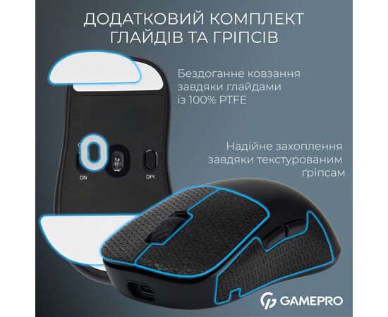 Мышка GamePro Asgard Loki Wireless/USB Black (GM022B), изображение 12 Мышка GamePro Asgard Loki Wireless/USB Black (GM022B), изображение 12