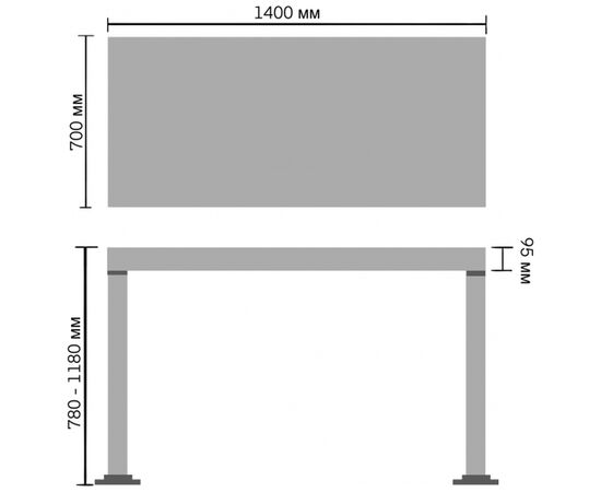Компьютерный стол Barsky Lux Solid Oak Wood 1400*700 2 motors (LO-01), изображение 12 Компьютерный стол Barsky Lux Solid Oak Wood 1400*700 2 motors (LO-01), изображение 12