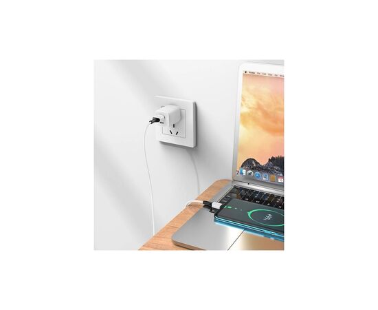 Дата кабель USB 2.0 AM to USB-C 1.0m 3A silicone white BOROFONE (6974443384796), изображение 3 Дата кабель USB 2.0 AM to USB-C 1.0m 3A silicone white BOROFONE (6974443384796), изображение 3