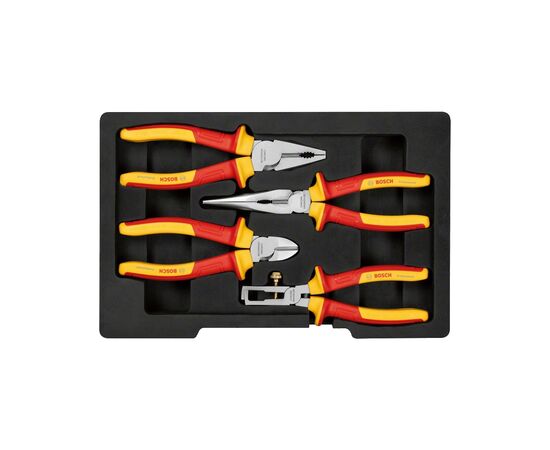 Набор инструментов Bosch Professional шарнирно-губцового, 4 шт, VDE (1.600.A02.NG1), изображение 2 Набор инструментов Bosch Professional шарнирно-губцового, 4 шт, VDE (1.600.A02.NG1), изображение 2