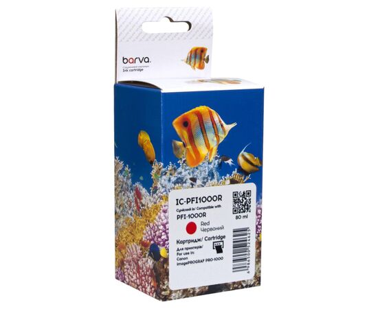 Картридж Barva Canon PFI-1000R 0554C001 80мл red (IC-PFI1000R)