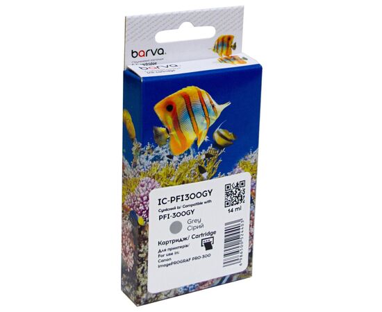 Картридж Barva Canon PFI-300GY 4200C001 236с gray (IC-PFI300GY)